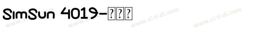SimSun 4019字体转换